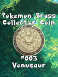 Engraved Brass Venusaur Coin – 40mm Collectible with Optional Personalization