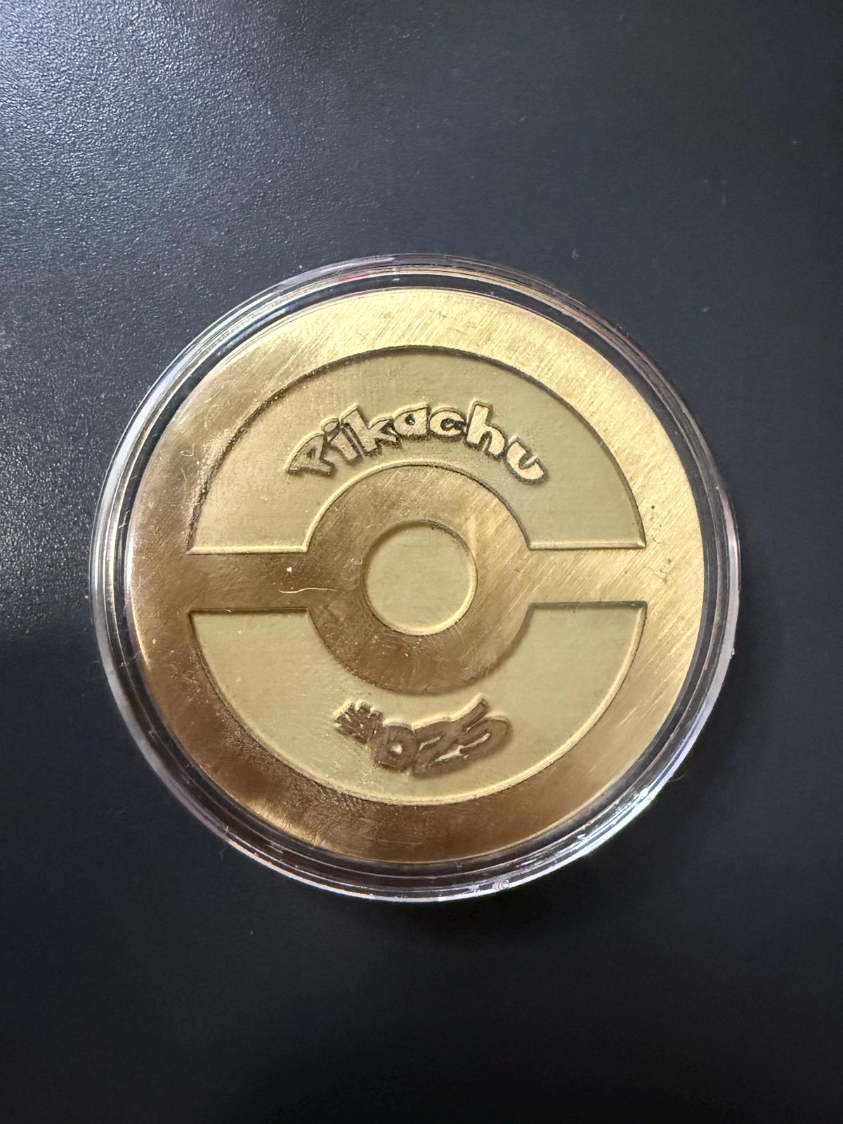 Engraved Brass Pikachu Coin – 40mm Collectible with Optional Personalization