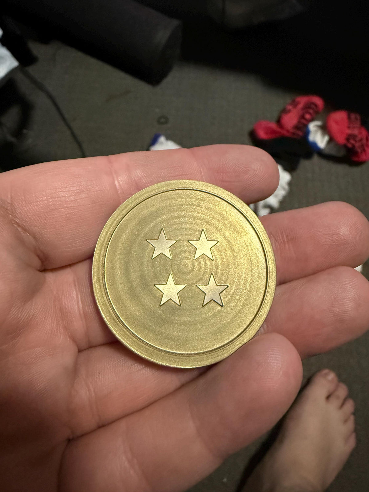 Engraved Brass Dragonball Coin – 40mm Collectible with Optional Personalization