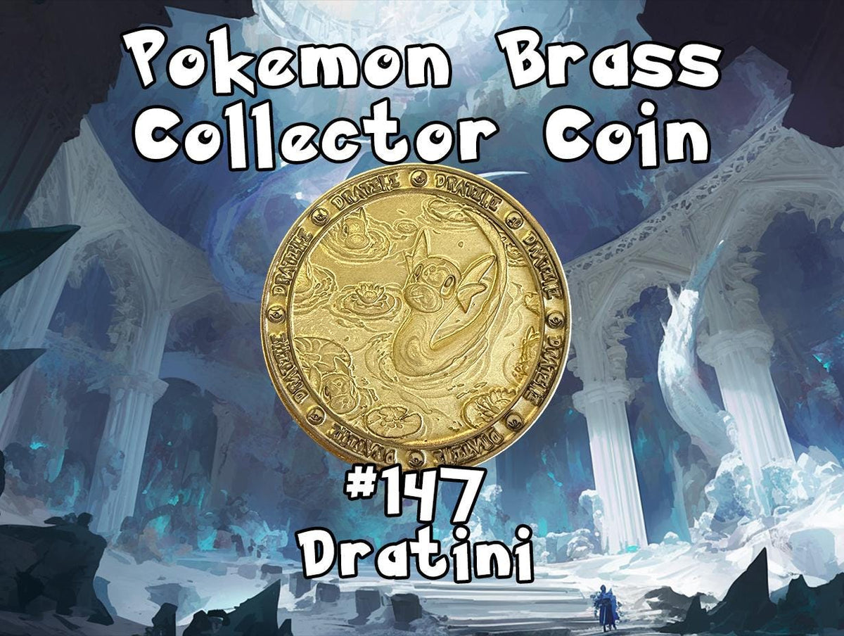 Engraved Brass Dratini Coin – 40mm Collectible with Optional Personalization