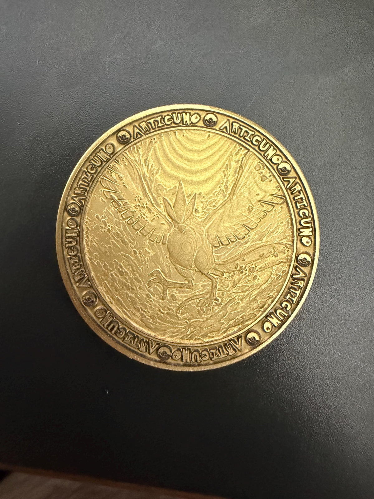 Engraved Brass Articuno Coin – 40mm Collectible with Optional Personalization