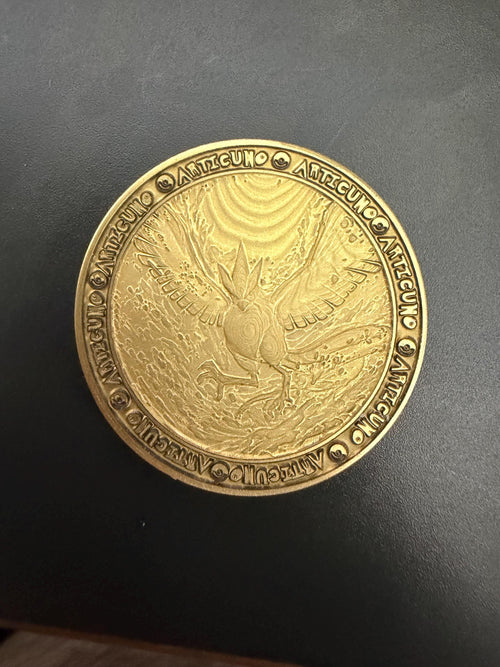 Engraved Brass Articuno Coin – 40mm Collectible with Optional Personalization