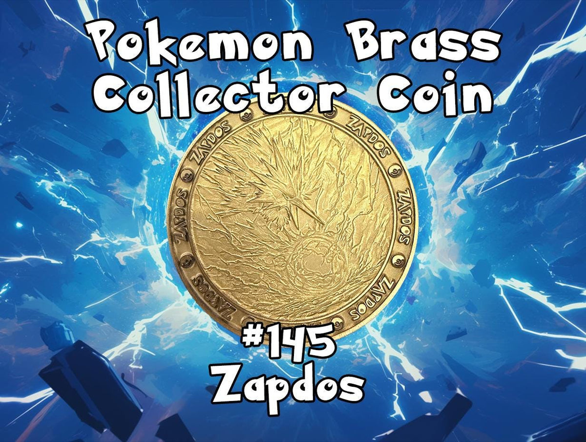 Engraved Brass Zapdos Coin – 40mm Collectible with Optional Personalization