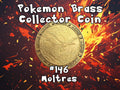 Engraved Brass Moltres Coin – 40mm Collectible with Optional Personalization