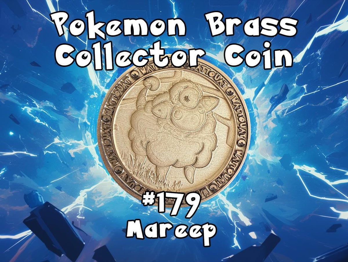 Engraved Brass Mareep Coin – 40mm Collectible with Optional Personalization