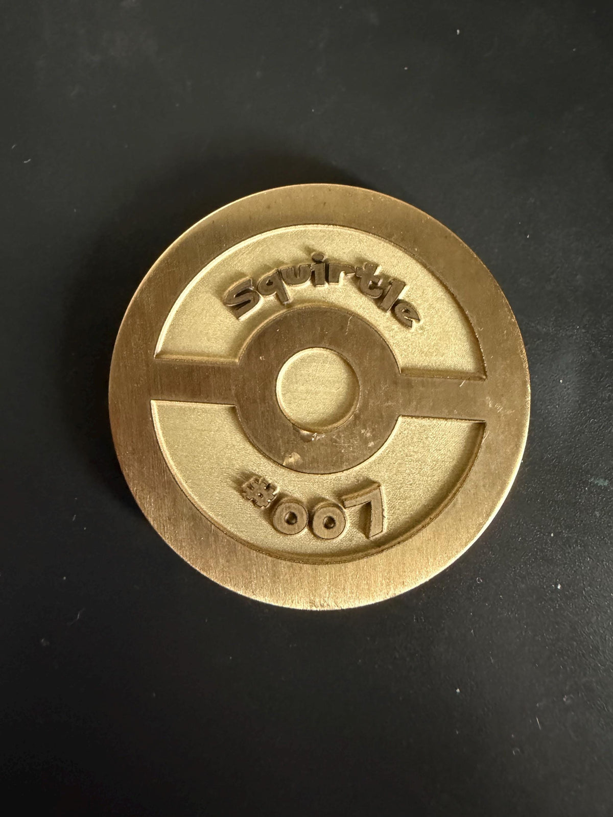 Engraved Brass Squirtle Coin – 40mm Collectible with Optional Personalization