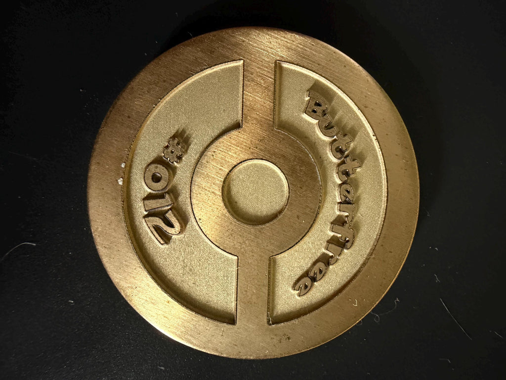 Engraved Brass Butterfree Coin – 40mm Collectible with Optional Personalization