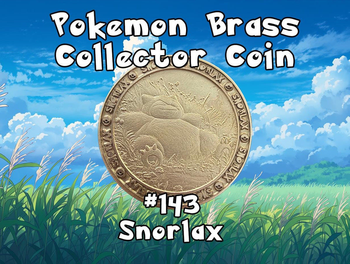 Engraved Brass Snorlax Coin – 40mm Collectible with Optional Personalization
