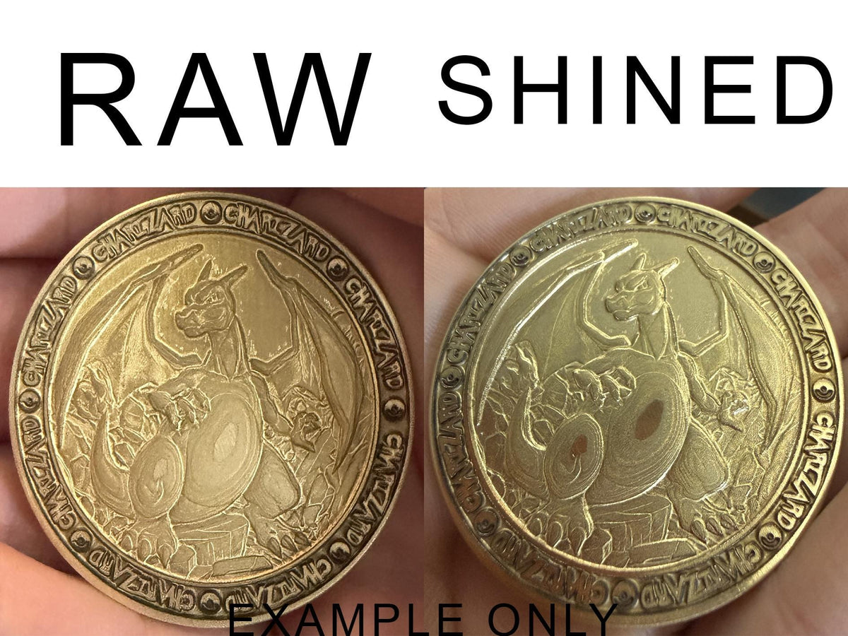 Engraved Brass Wartortle Coin – 40mm Collectible with Optional Personalization