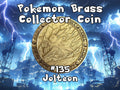 Engraved Brass Jolteon Coin – 40mm Collectible with Optional Personalization