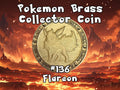 Engraved Brass Flareon Coin – 40mm Collectible with Optional Personalization