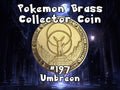 Engraved Brass Umbreon Coin – 40mm Collectible with Optional Personalization