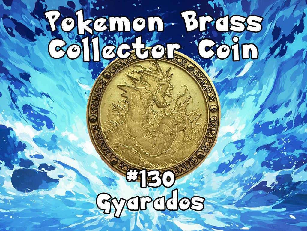 Engraved Brass Gyrados Coin – 40mm Collectible with Optional Personalization