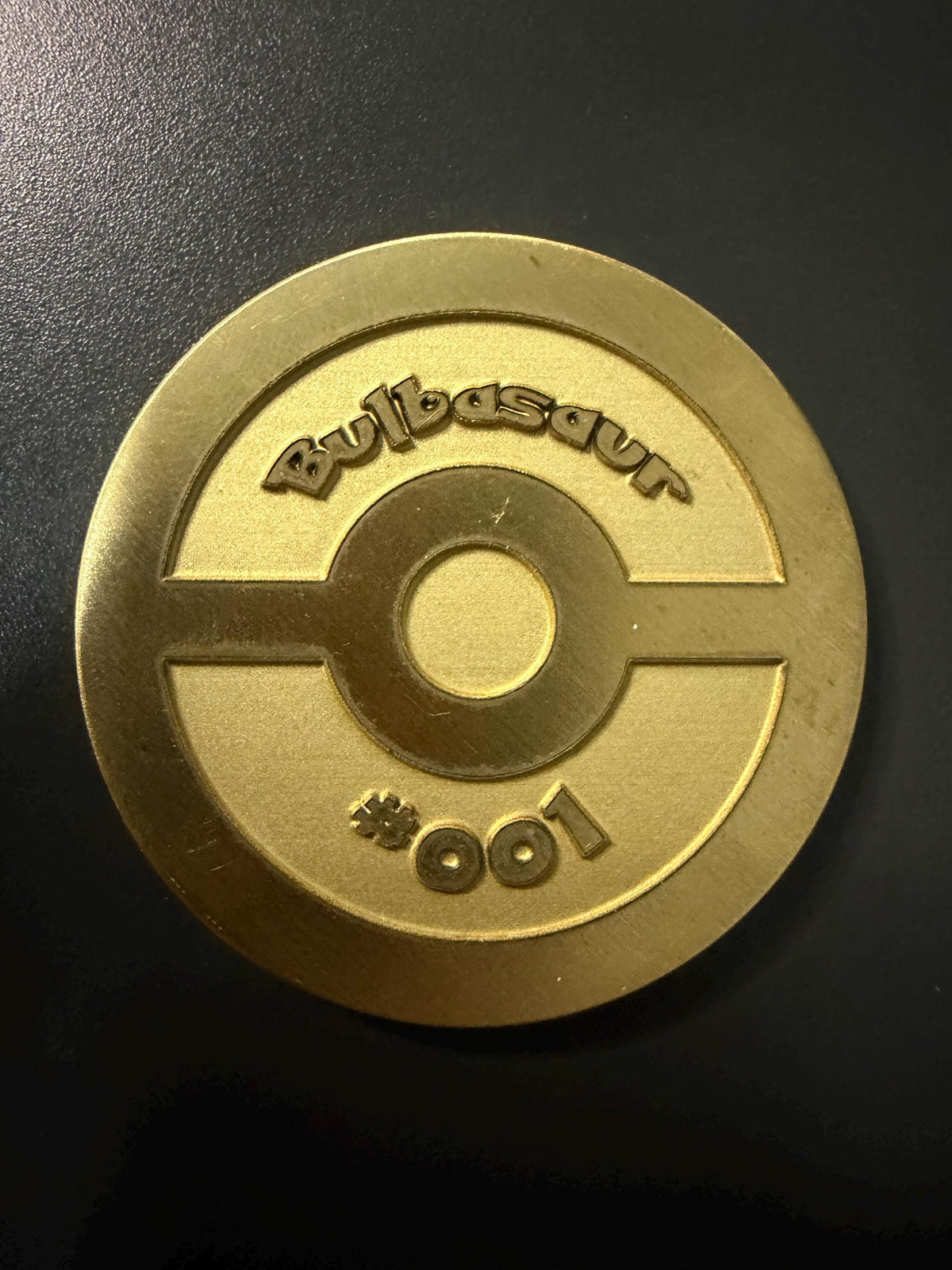 Bulbasaur Evolution Brass Coin Set – 40mm Collectible with Optional Personalization