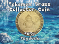 Engraved Brass Psyduck Coin – 40mm Collectible with Optional Personalization