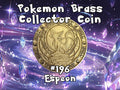Engraved Brass Espeon Coin – 40mm Collectible with Optional Personalization