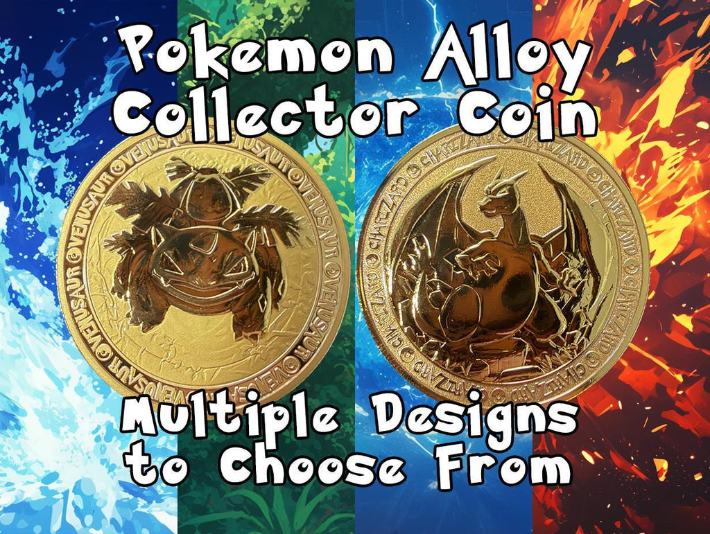 Gold-Plated Pokémon Coin – 40mm Collectible with Multiple Designs