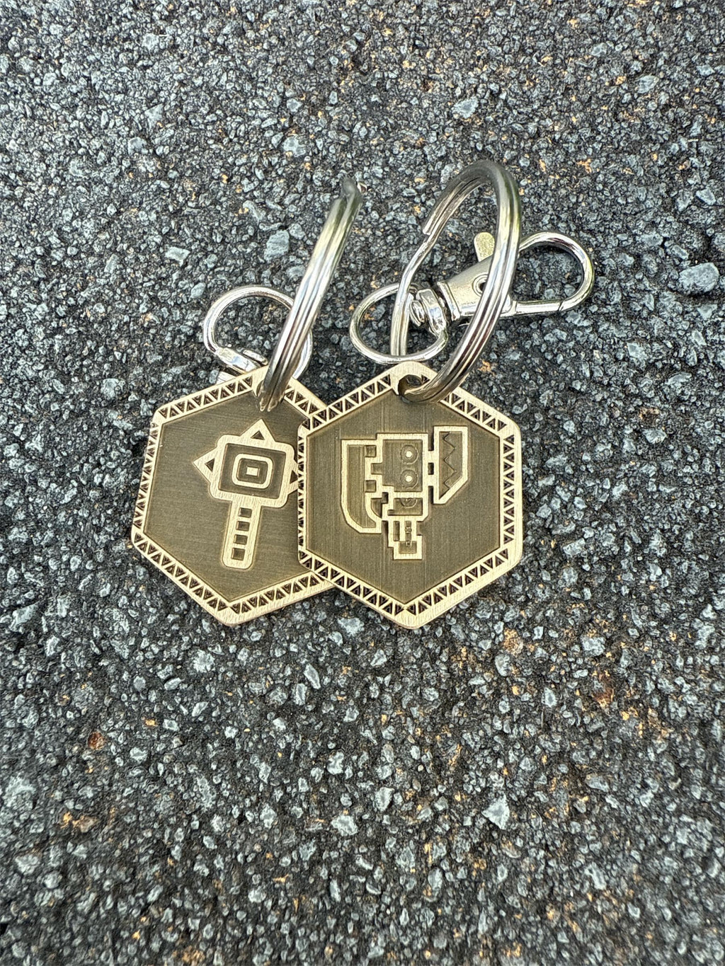 Mini Brass Custom Design Keyring – Engraved