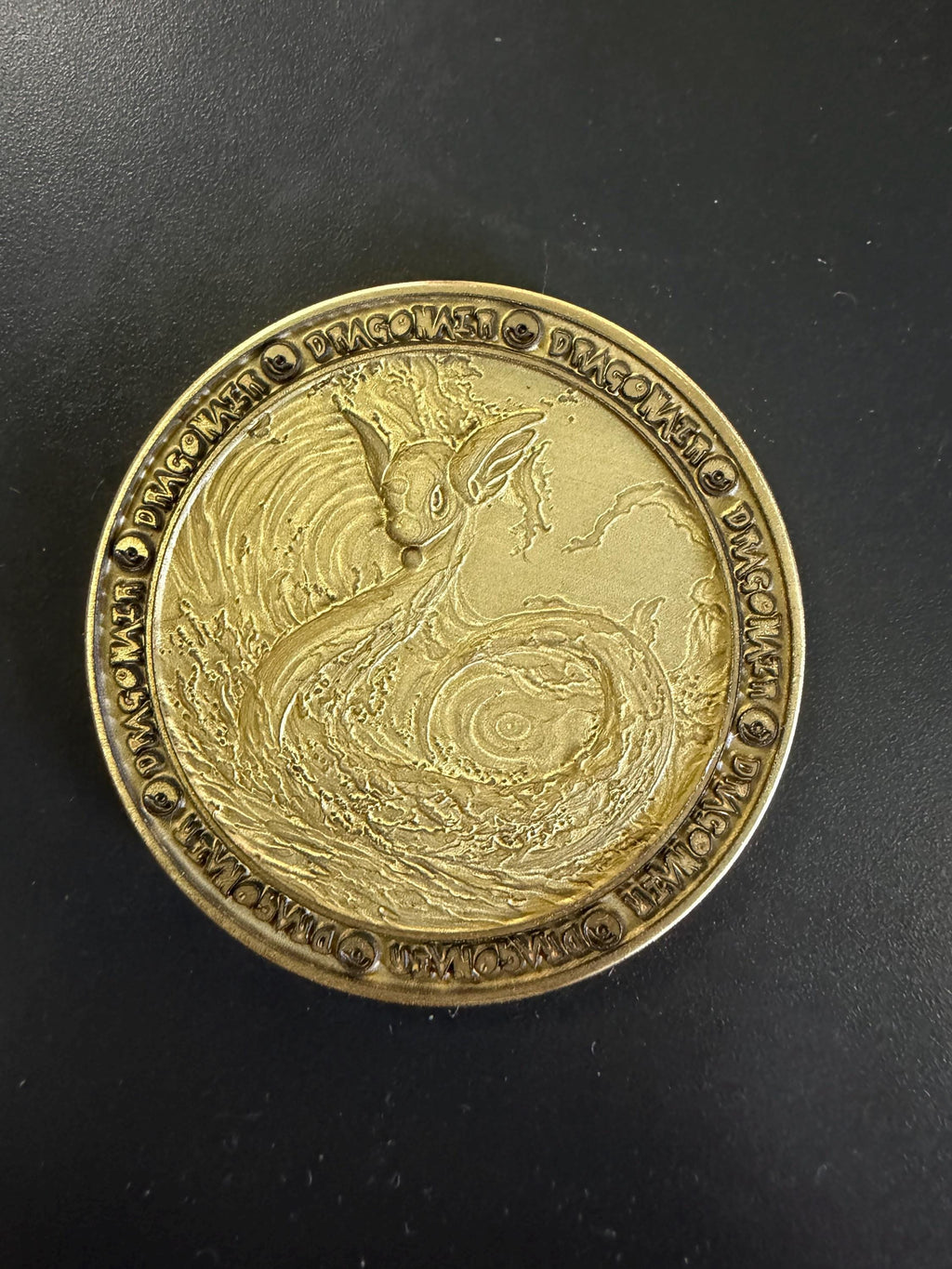 Engraved Brass Dragonair Coin – 40mm Collectible with Optional Personalization